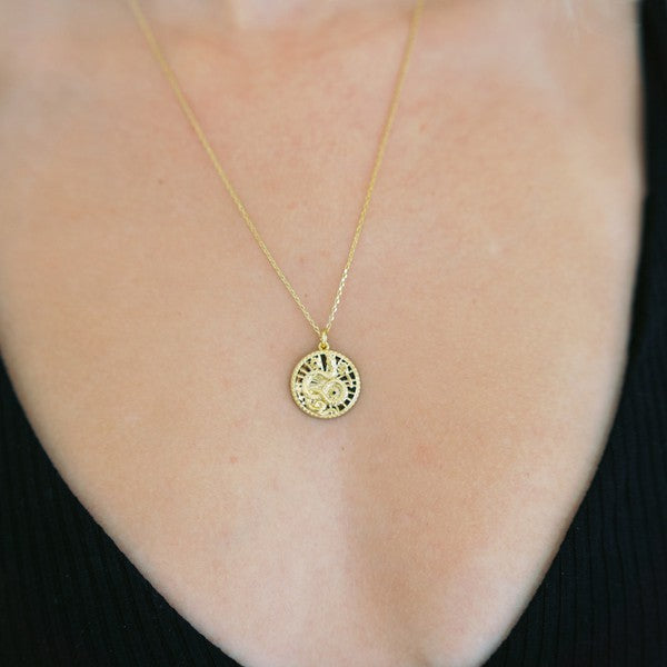 Chinese Zodiac Coin Necklace - Snake