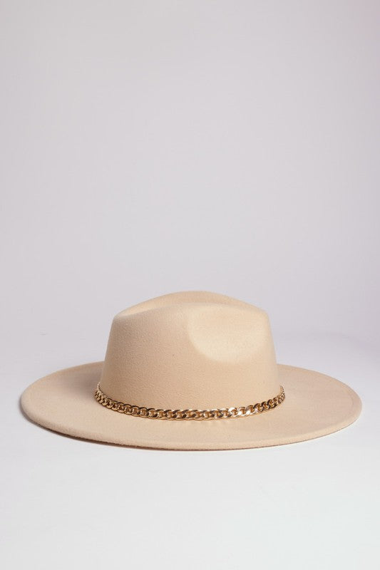 CHAIN BELT FEDORA HAT