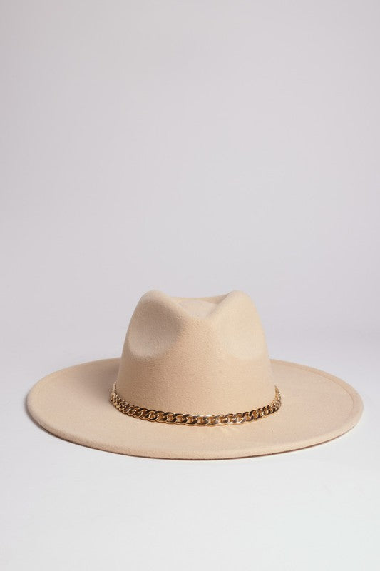 CHAIN BELT FEDORA HAT