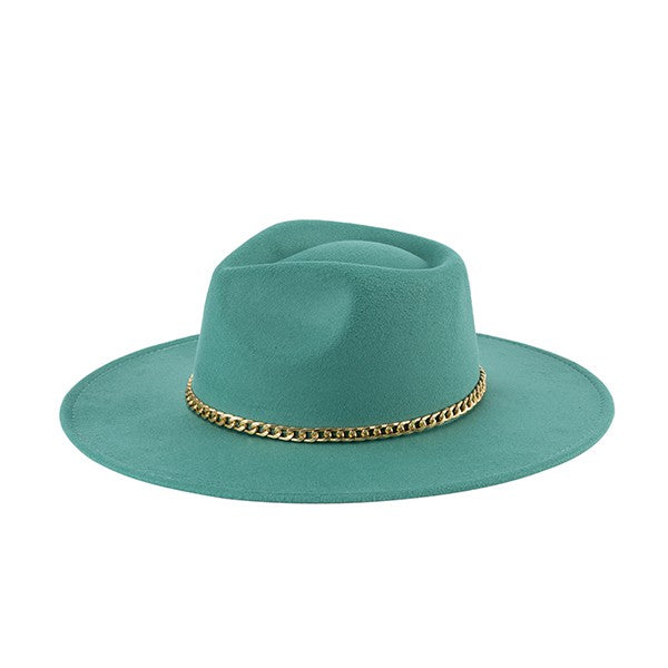 CHAIN BELT FEDORA HAT