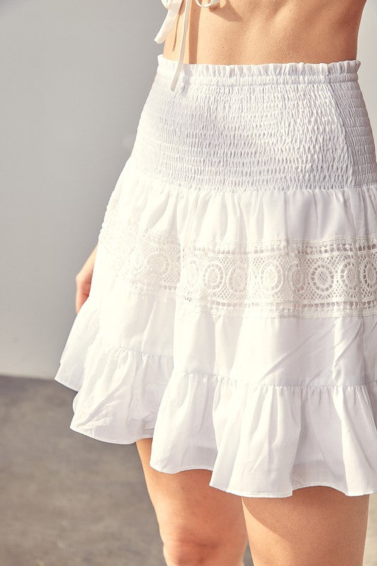 Lace Trim Detail Skirt