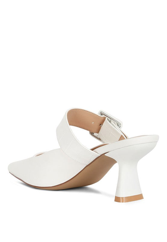 Shein Star Slim Block Heel Mules