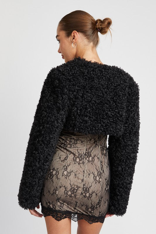 FAUX FUR BOLERO