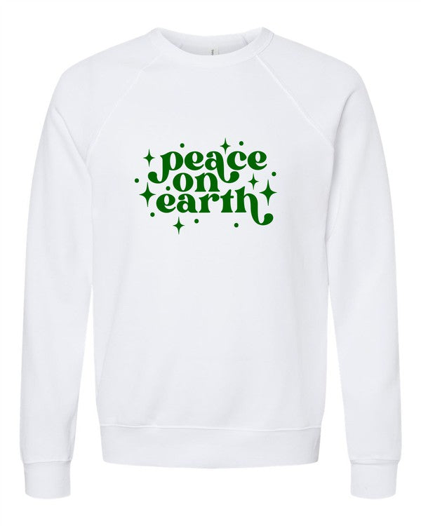 Peace on Earth Holiday Graphic Premium Crew