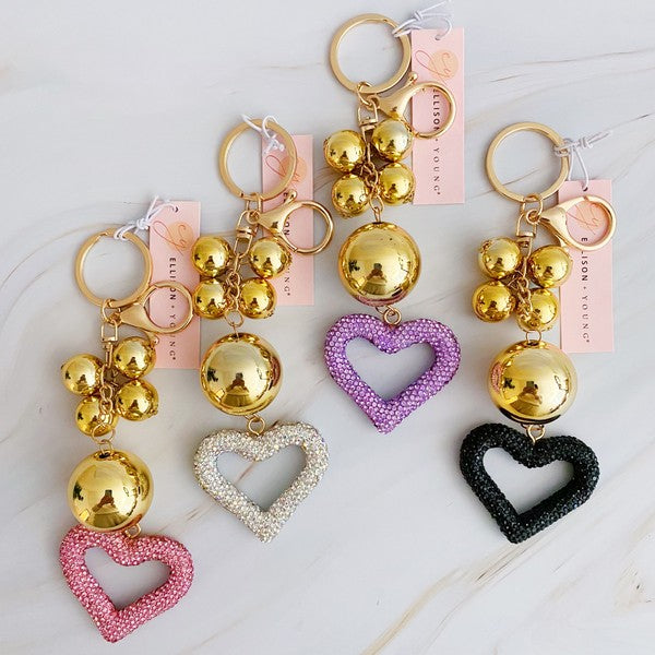 It Girl Glam Heart Bauble Key Chain