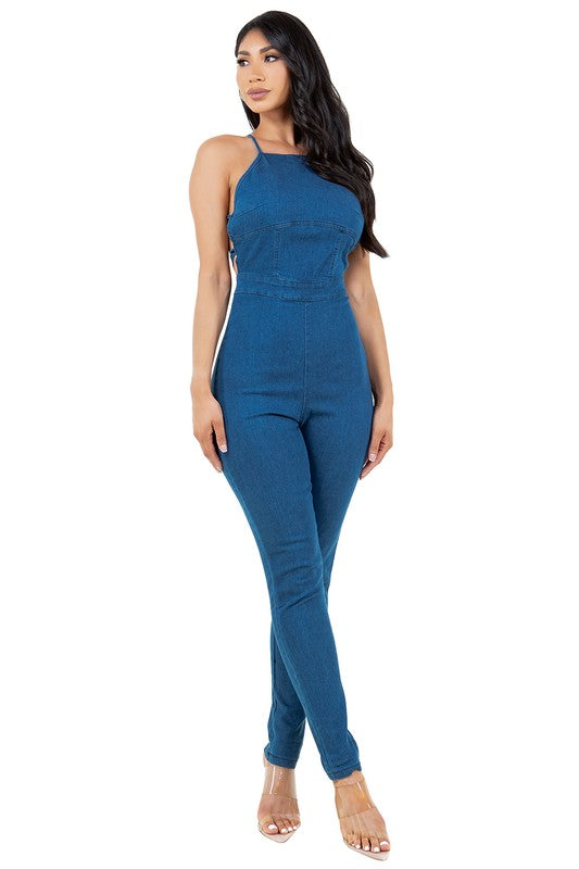 WOMEN FASHION DENIM JUMPSUIT