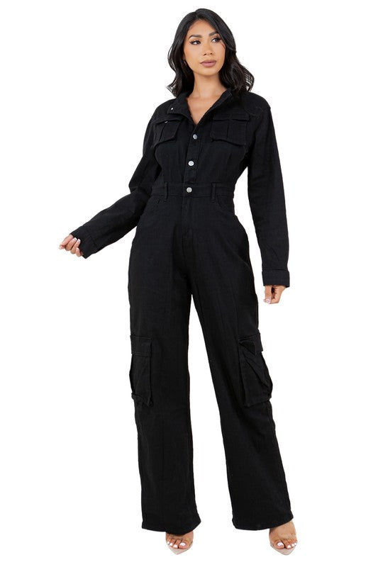 WOMEN DENIM SEXY JUMPSUIT