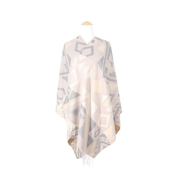 TRIBAL PRINT PONCHO