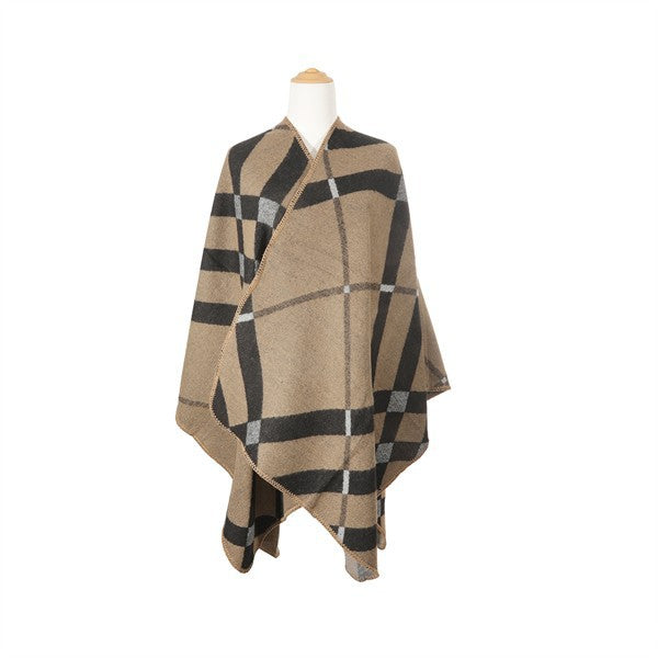 STRIPE ASYMMETRICAL PONCHO