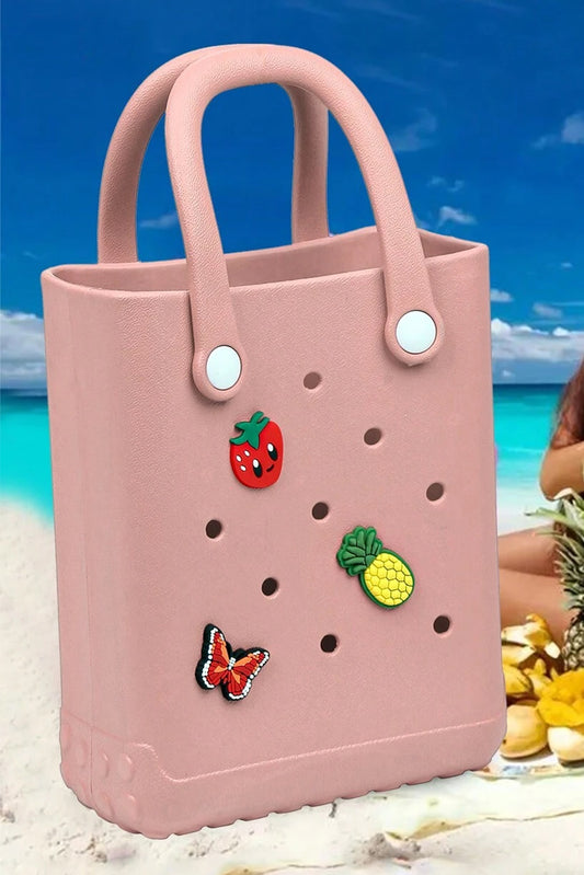 Apricot Pink Cute Jelly Eva Cut Out Tote Bag