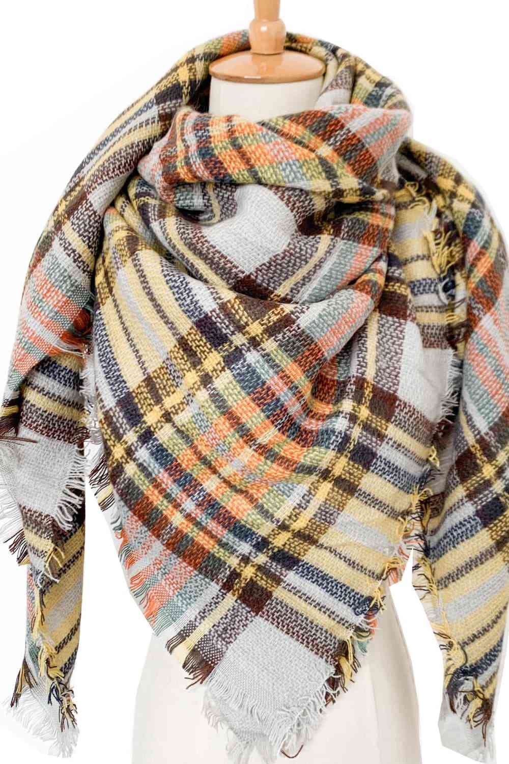 Plaid Imitation Cashmere Scarf